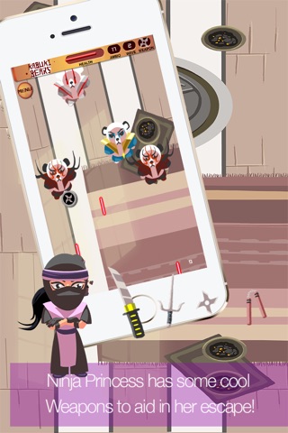 A Ninja Princess vs. Robot Kabuki Bears- Can you Escape through Dragon Temple? screenshot 2