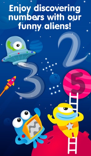 Aliens & Numbers - games for kids to lea