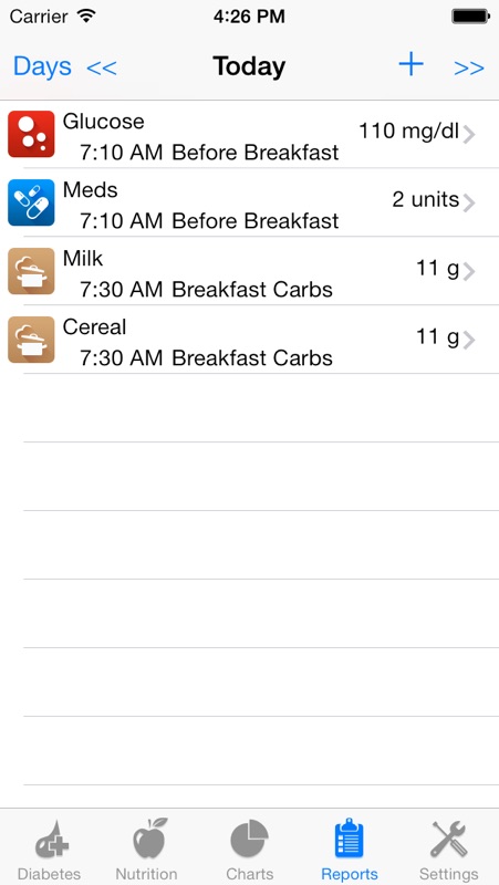 Carbohydrate Counter Chart Download