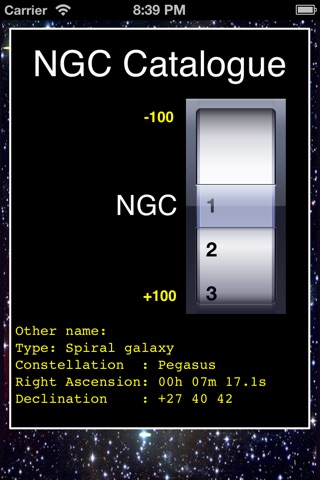 New General Catalogue (NGC) List screenshot 2