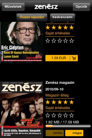 Zenész magazin screenshot 2