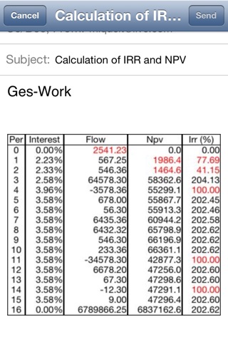 NPV & IRR Calculator screenshot 3