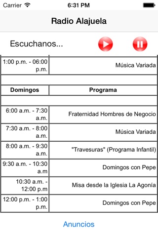 Radio Alajuela screenshot 2