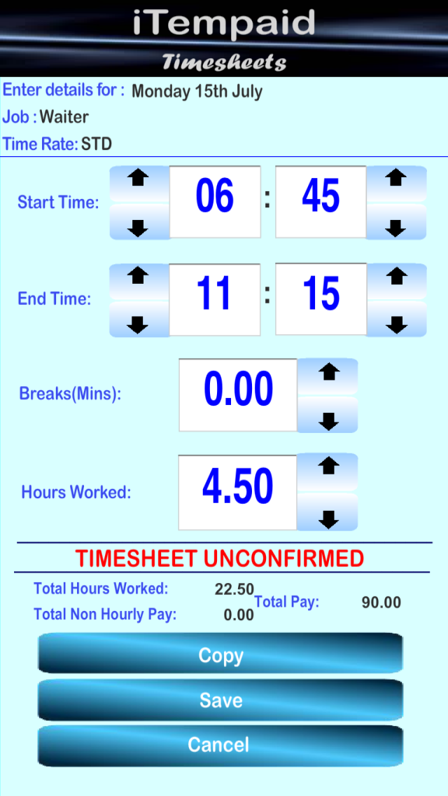 How to cancel & delete iTempaid Timesheets from iphone & ipad 1