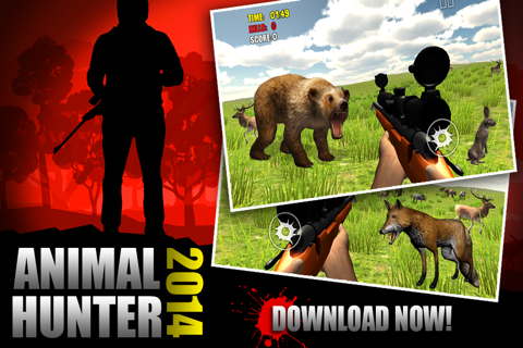 Animal Hunter 2014 3D PRO - Sniper Shooting Gun Down Deer, Boar, Fox, Bear & More Simulator Game screenshot 2