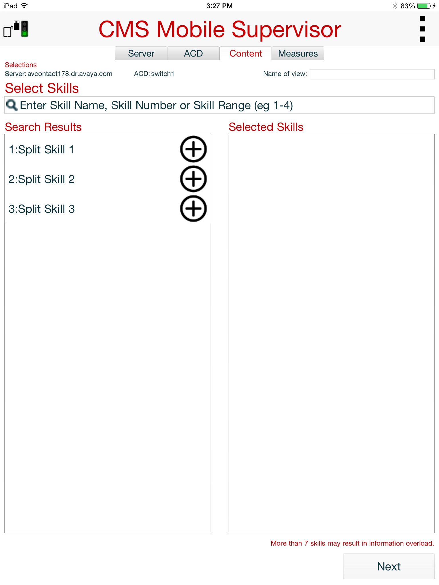 Avaya Call Management System Mobile Supervisor screenshot 2