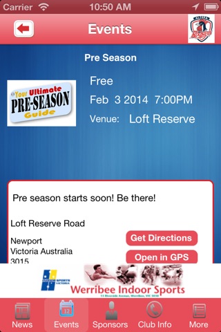 Altona Roosters Rugby League Club screenshot 3