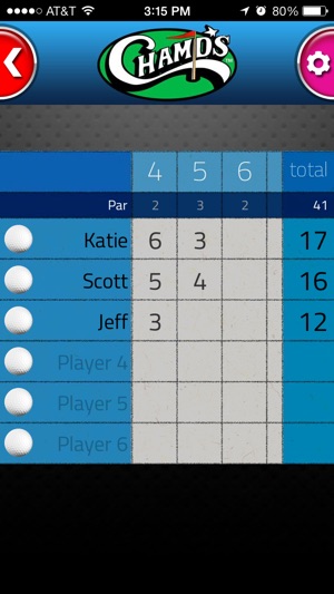 Champs Entertainment Complex Mini Golf Scorecard(圖4)-速報App
