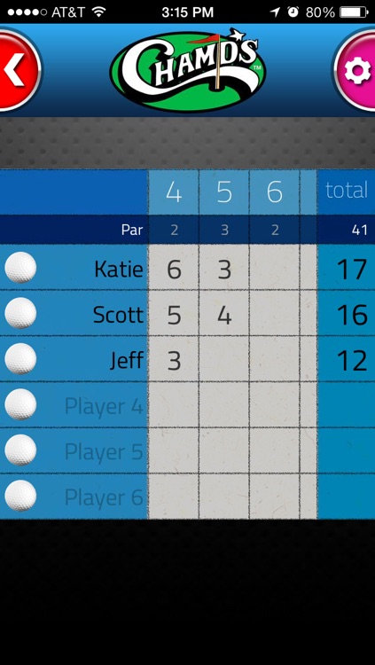 Champs Entertainment Complex Mini Golf Scorecard screenshot-3