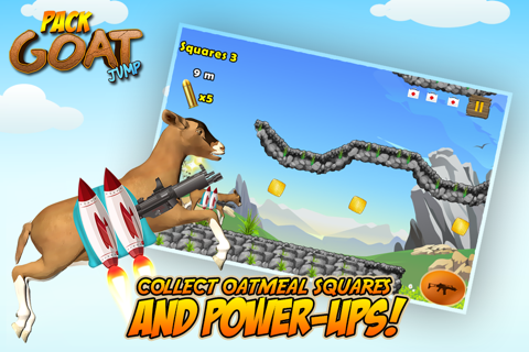 Jetpack Goat Jump: Crazy Rampage of Farm Animal in Hills Run Simulator screenshot 2