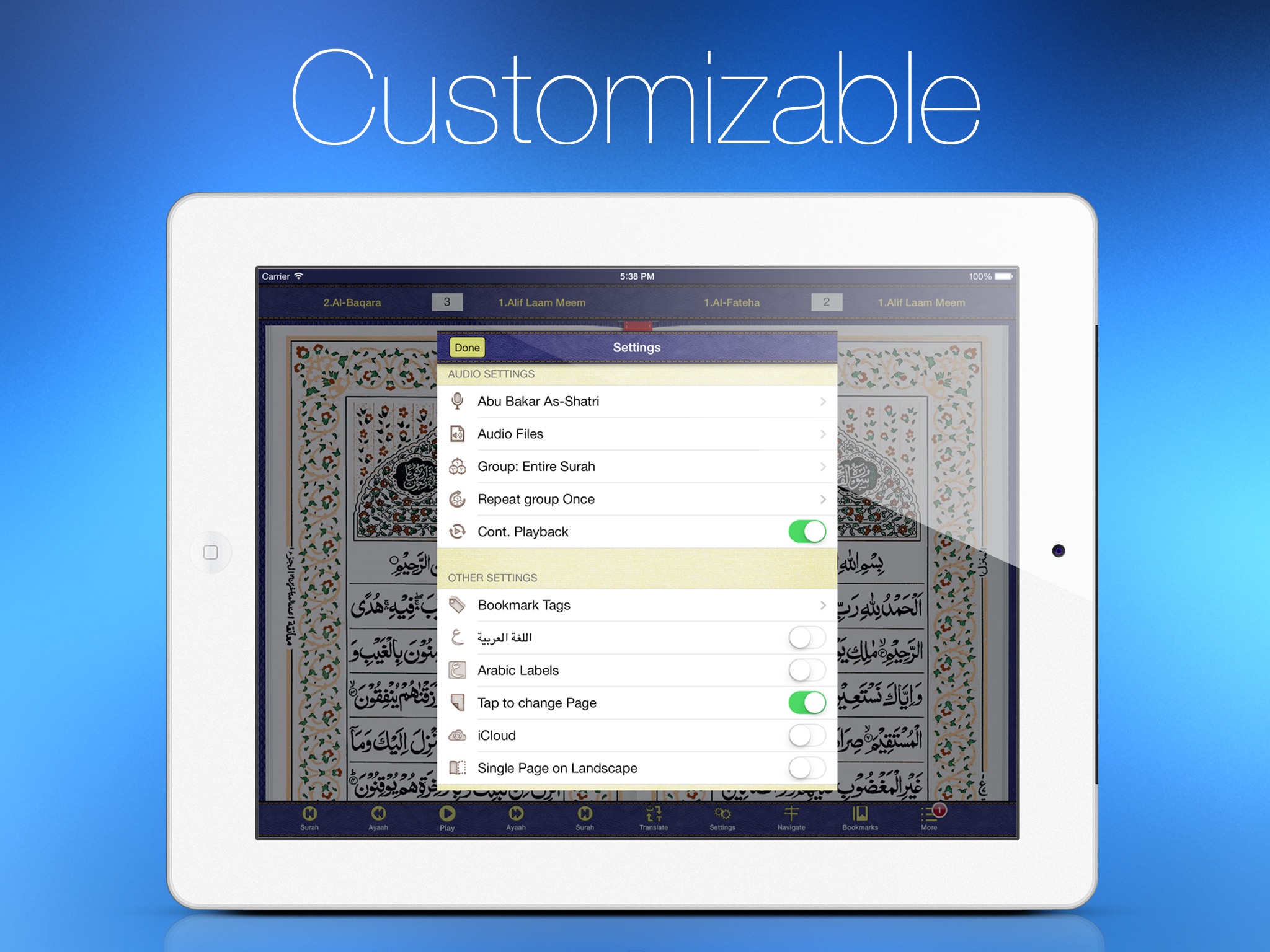 Quran Kareem HD for iPad screenshot 4