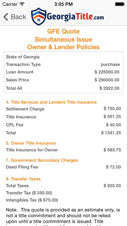 LOTI Closing Cost & Title Premium Calculator screenshot-3