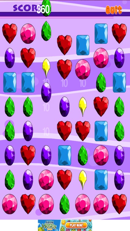 A Diamond, Gems & Jewels Match 3 Mania Game – Big Action Dazzle Puzzle Fun! screenshot-3