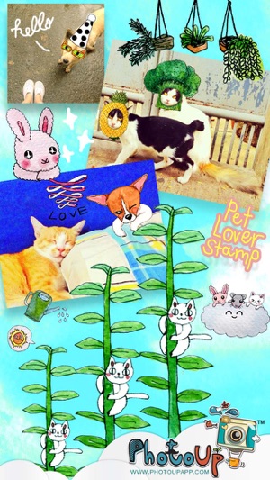 Pet Lover Stamp by PhotoUp - lovely cat dog rabbit cute diar(圖2)-速報App