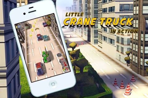 A Little Crane Truck in Action Free: 3D Fun Cartoonish Driving Adventure for Kids with Cute Graphics screenshot 2