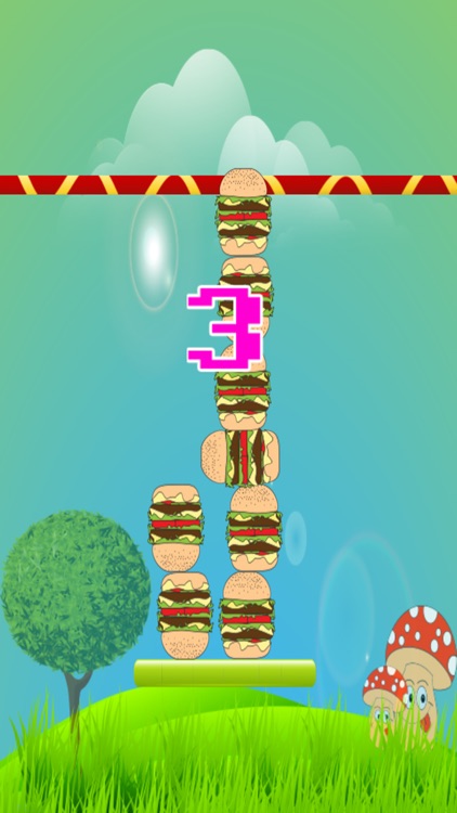 Burger Tower Builder - Sky Perfect Block