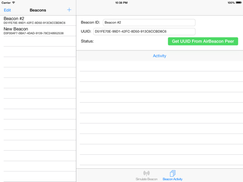 BLEBeacon screenshot 2