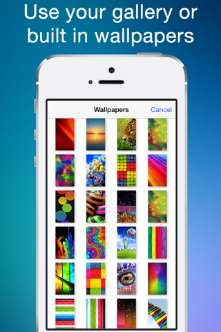 Color Statusbar and dock wallpaper creator with blur screenshot 3
