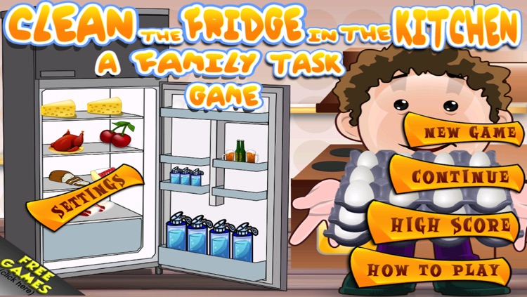 Clean the fridge in the kitchen - a family task game - Free Edition