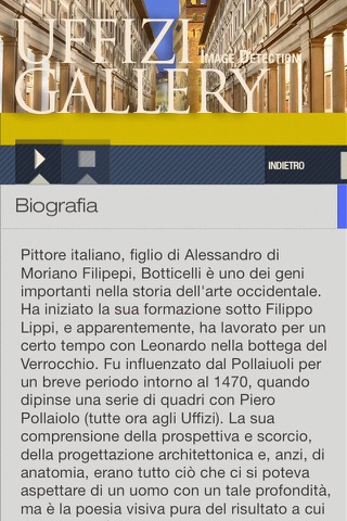 Uffizi Gallery ID Audio guide screenshot 4