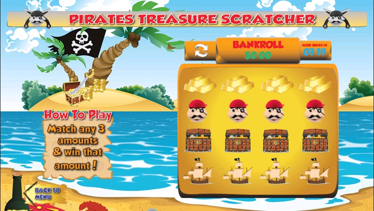 A pirate's scratcher game- Free Instant Scratch Off Lottery Tickets