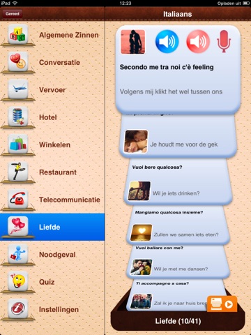 iTalk Italian: Conversation guide - Learn to speak a language with audio phrasebook, vocabulary expressions, grammar exercises and tests for english speakers HD screenshot 2