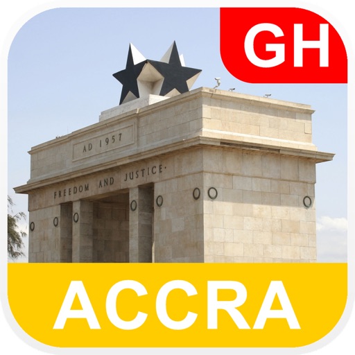 Accra, Ghana Offline Map - PLACE STARS