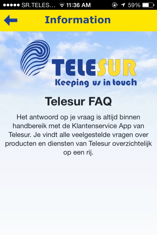 Telesur FAQ screenshot 2