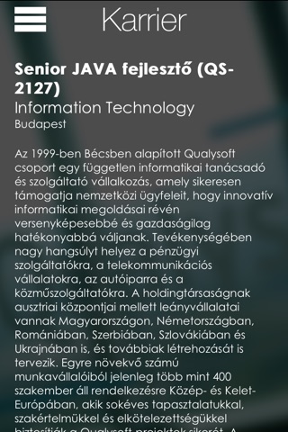 Qualysoft recruiter HU screenshot 3