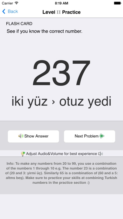Turkish Numbers, Fast! (for trips to Turkey) screenshot-3