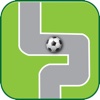 Stay in White line with Soccer ball - Tap and drag the brazuka soccer ball and stay in line
