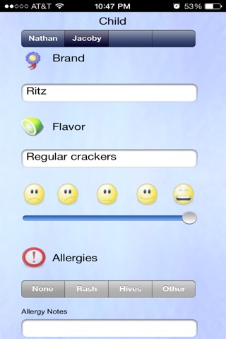 Baby Food Tracker screenshot 2