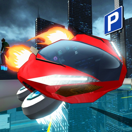 Hover Car Parking - Flying Car Hovercraft City Racing Simulator Game PRO