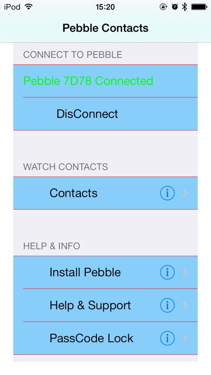 Contacts | Address Book for Pebble SmartWatch - Sync and Lock your contacts in safe