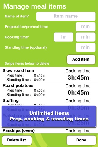 Meal Planner & Cooking Time Schedule for Roasts screenshot 2