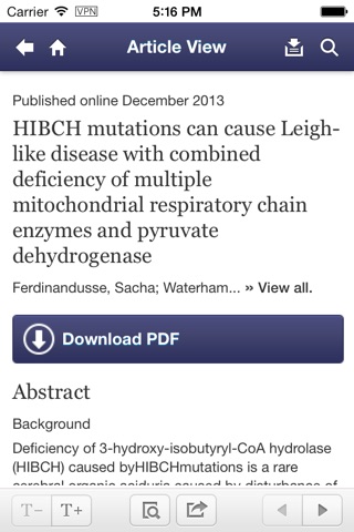Orphanet Journal of Rare Diseases screenshot 2