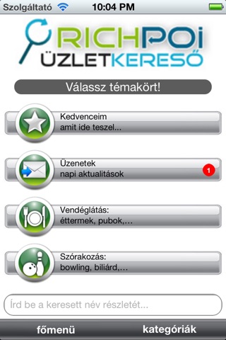 Magyar Uzlet Kereso screenshot 2