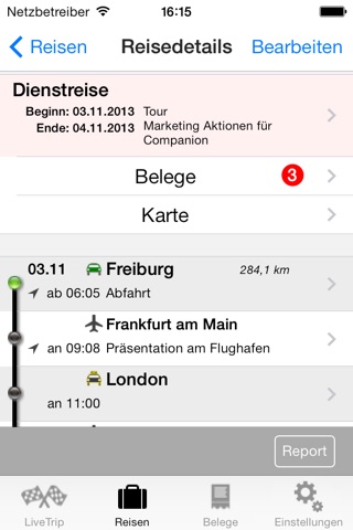 Companion Dienstreise Logbuch screenshot 2