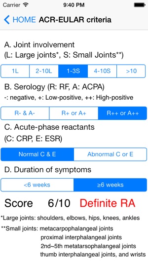 DAS28/ACR-EULAR criteria(圖4)-速報App