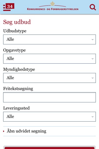 Udbud.dk screenshot 2