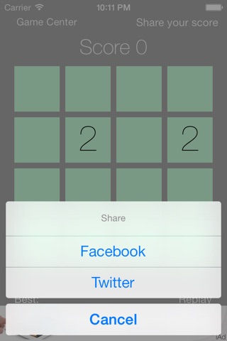 the 2048 game screenshot 2