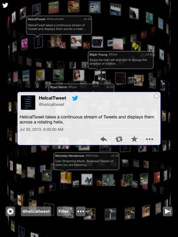 Helical Tweet Free : Streaming Tweets Signage screenshot 2