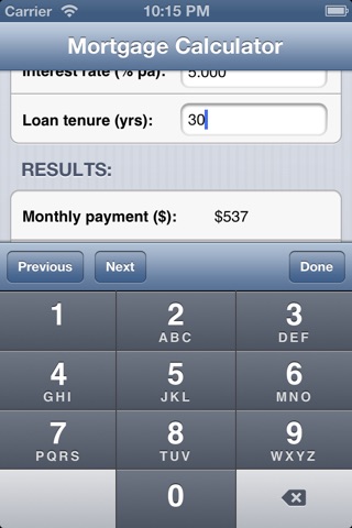 Slider Mortgage Calculator screenshot 3