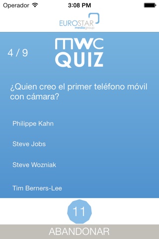 MWC Eurostar Mediagroup Quiz 2014 screenshot 3