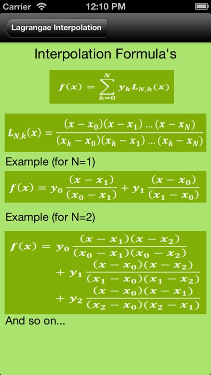 Interpolation Calc