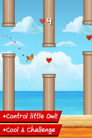 Cute Owl flappy rocket tiny bird - Tap flap flap and fly bird game screenshot 3