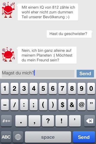 Chat-Bot - endlich nicht mehr mit Menschen chatten! screenshot 3