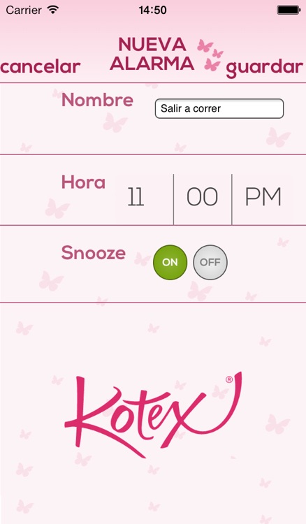 Alarma Kotex