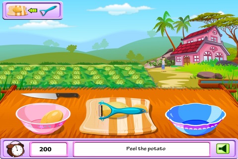 Young Girl Chef: Potato Pie -  A Potato Named Pou screenshot 2