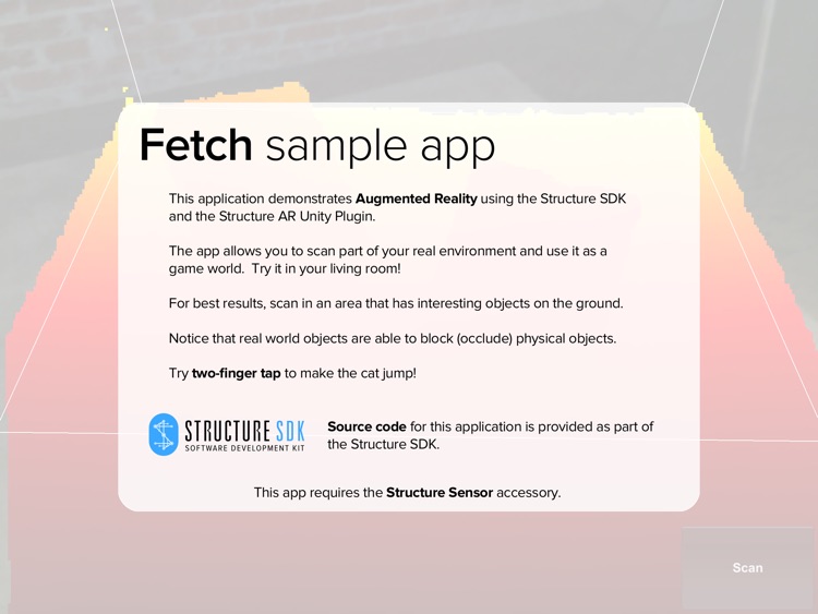 Fetch - Structure Sensor Sample